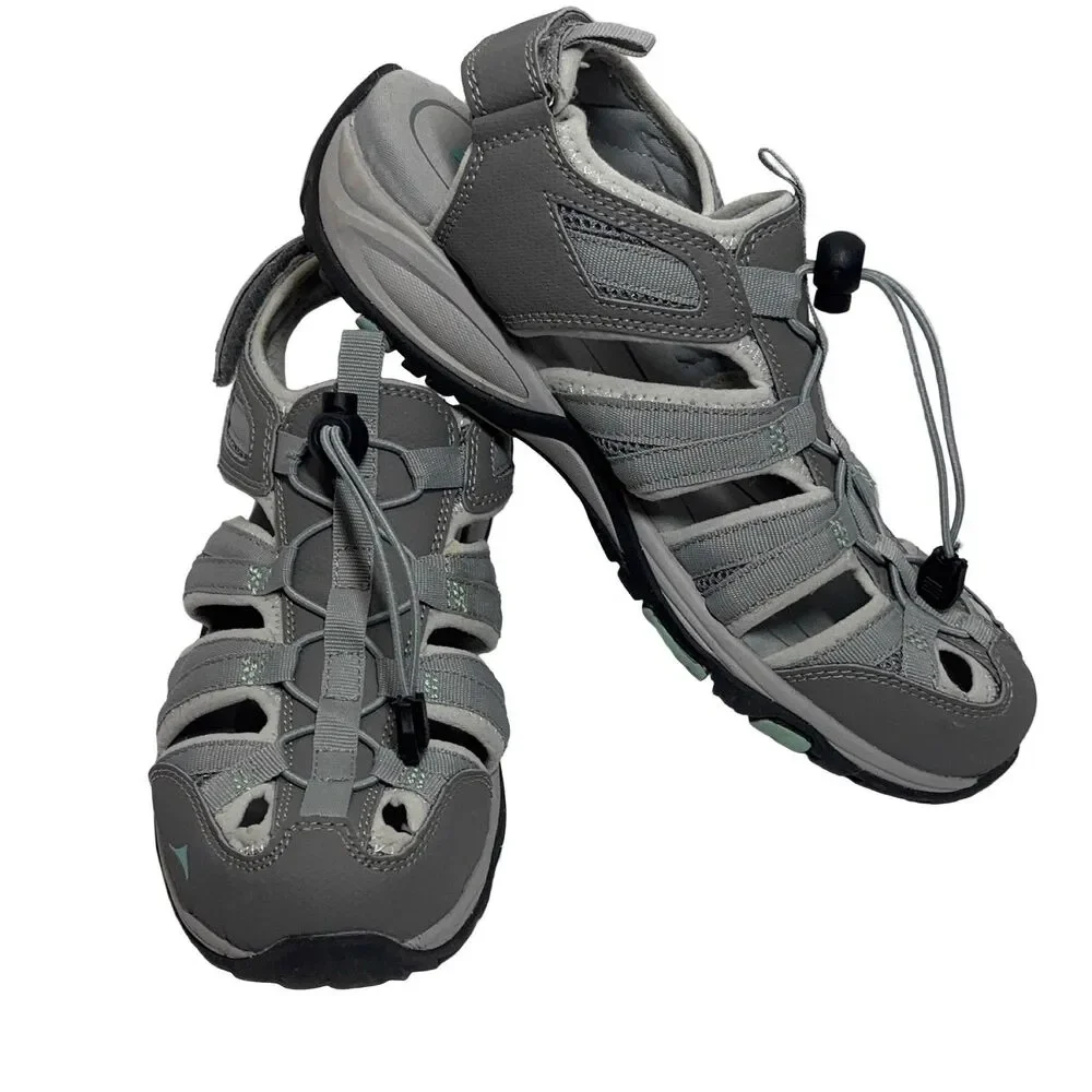 Pacific Mountain Ascot Sandals US 9.5 EUR 41 Grey Adjustable Bungee
